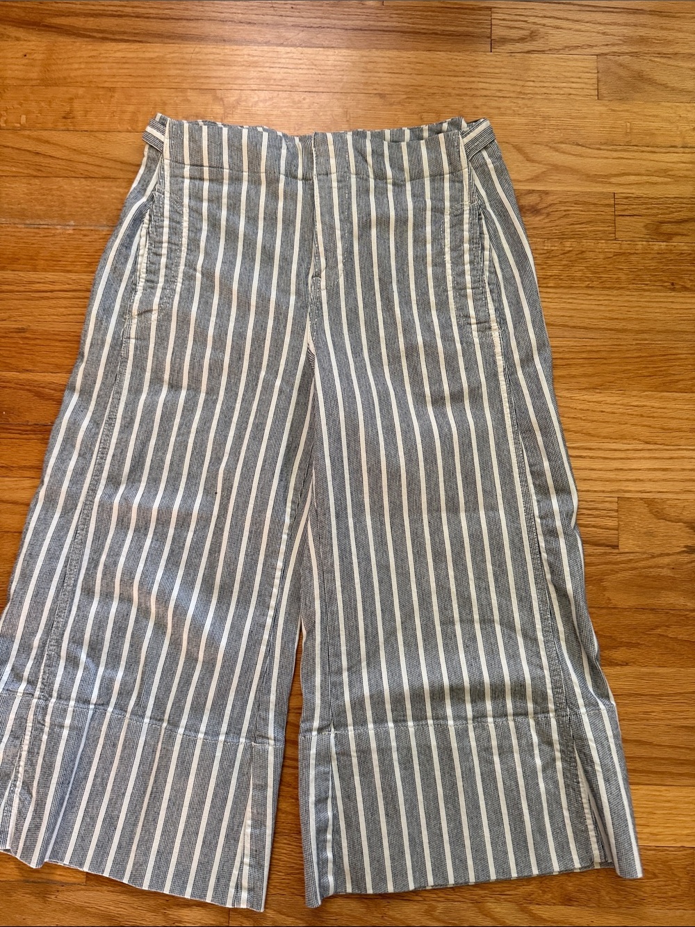 Anthropologie Pilcro Foxglove Mid-Rise Flare Striped Pants 30P